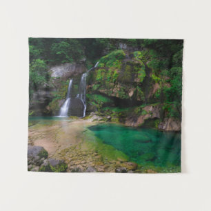 Tapiz Impresionante cascada Virje, Eslovenia