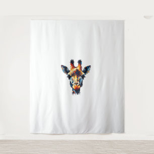 Tapiz Impresionismo colorido estilo Ganadería Giraffe