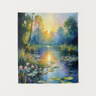 Tapiz Impresionista de inspiración monetizada Lily Pond