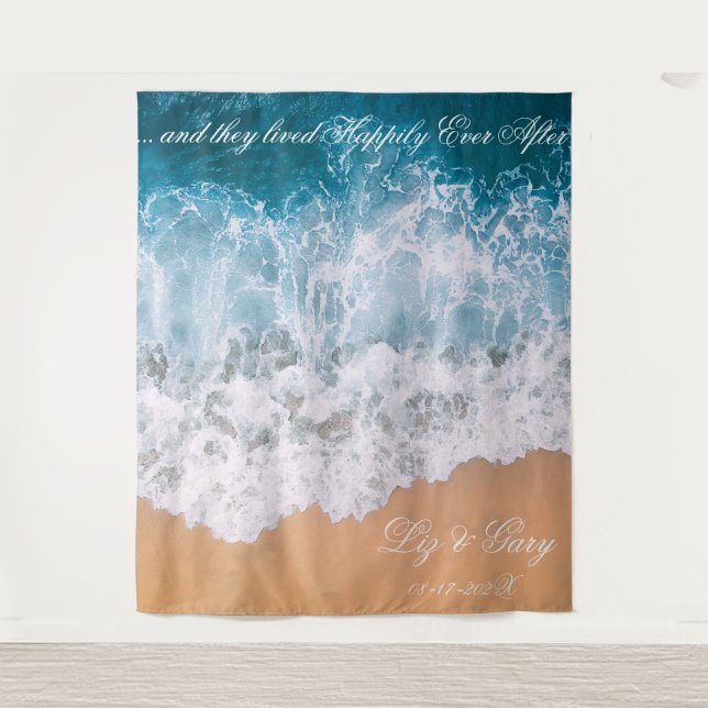 Tapiz Imprimir gráfico de asientos del Boda fotográfico  (Anverso)