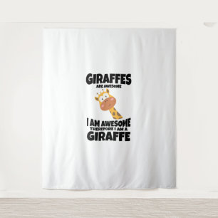 Tapiz Increíble Personalizado, soy una jirafa de camisas