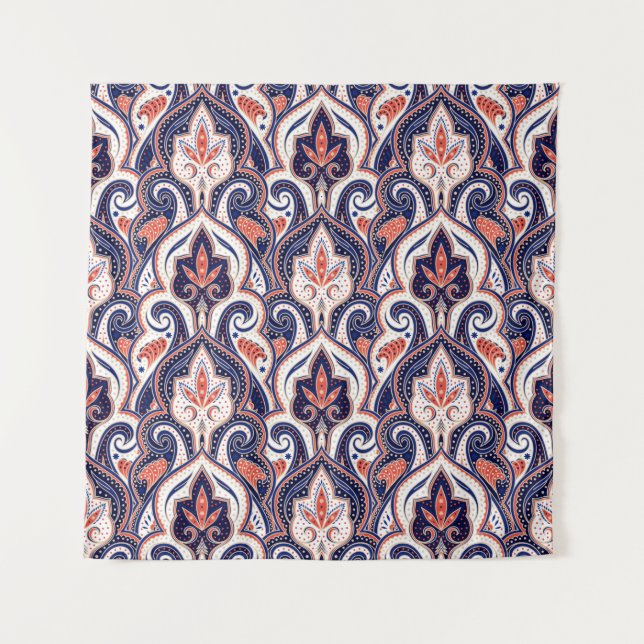 Tapiz Indian paisley pattern seamless. Persian arabesque (Anverso)