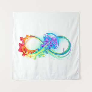 Tapiz Infinidad con las medusas del arcoiris