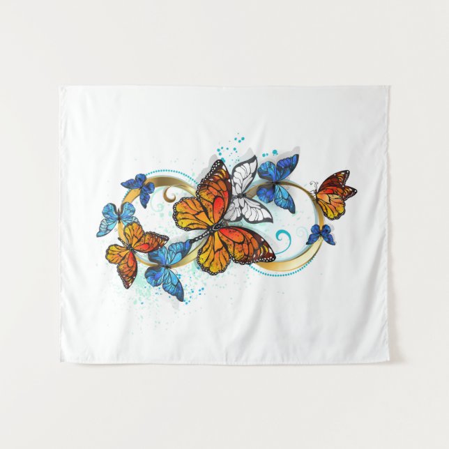 Tapiz Infinidad de Mariposas Monarca (Anverso (horizontal))