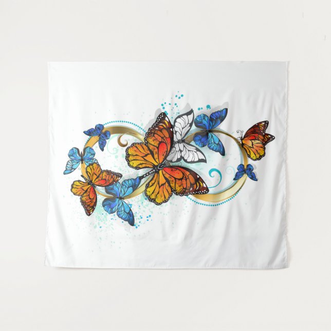 Tapiz Infinidad de Mariposas Monarca (Anverso (horizontal))