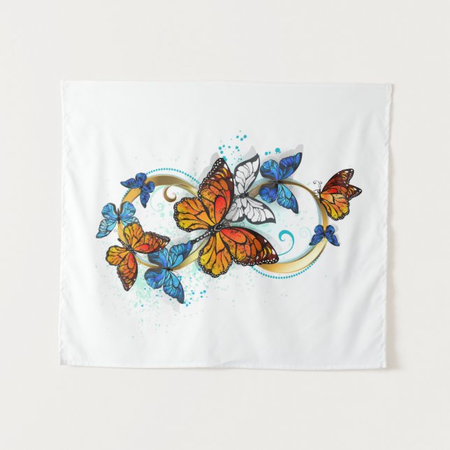 Tapiz Infinidad de mariposas monarca (Anverso (horizontal))