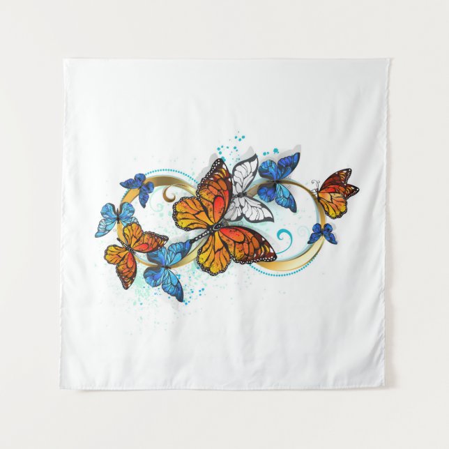 Tapiz Infinidad de Mariposas Monarca (Anverso (horizontal))