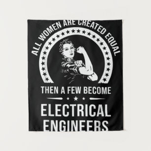 Tapiz Ingeniero Eléctrico Para Mujeres Es Creado Igual