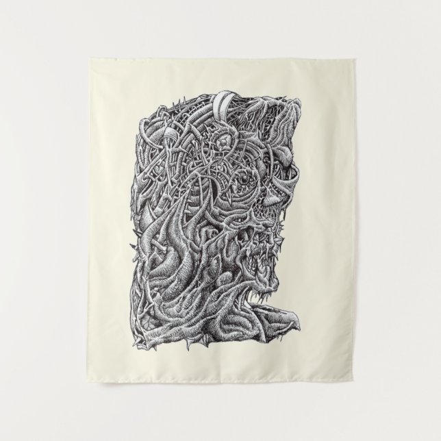 Tapiz Innerbeastman, dibujo de tinta (Anverso)