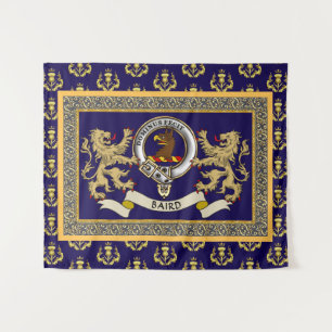 Tapiz Insígnia de Clan Baird Personalizada Azul