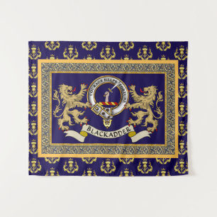 Tapiz Insígnia personalizada del clan Blackadder azul