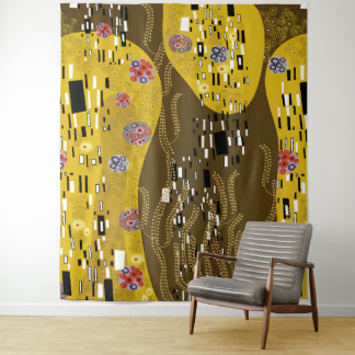 Tapiz Inspiración del Klimt en el patrón oro Art Nouveau