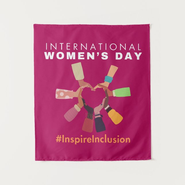 Tapiz Inspire Inclusión Día Internacional de la Mujer (Anverso)