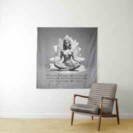 Tapiz Instructor de Meditación de Yoga Reiki Master Lotu