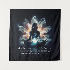 Tapiz Instructor de Yoga Meditación Pose GlowMist Lotus