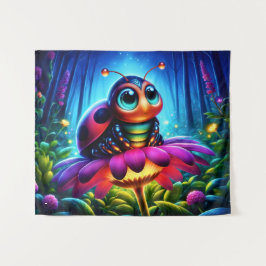 Tapiz Insulto mágico en un luminoso bosque nocturno