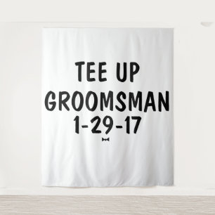 Tapiz Invitación al golf de Groomsman