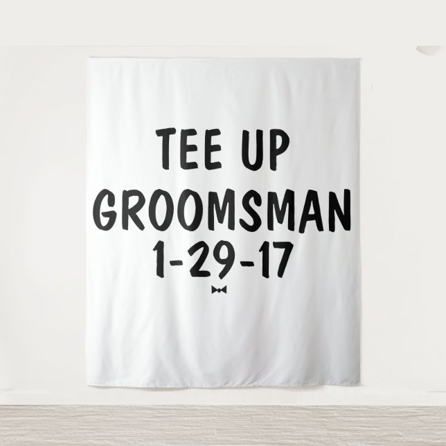 Tapiz Invitación al golf de Groomsman (Anverso)