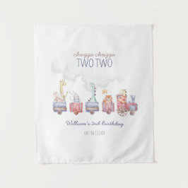 Tapiz Invitación de cumpleaños del tren de juguete, todo