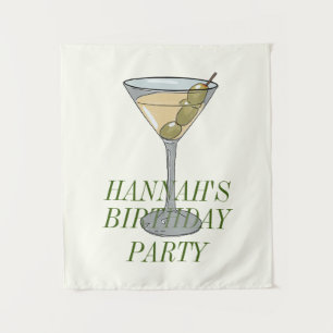 Tapiz Invitación de cumpleaños Dirty Martini