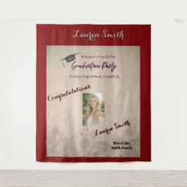 Tapiz Invitación moderna para fiesta de graduación