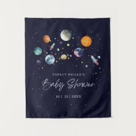Tapiz Invitación para Baby Shower del Niño Sobre La Luna