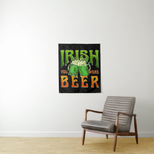 TAPIZ IRLANDÉS QUE ERAS CERVEZA DIVERTIDA BEBIENDO IRLAN