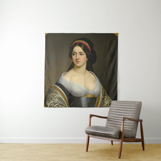 Tapiz Isabella Marie Rousseau Arte Fino Retrato de Mujer (In situ)