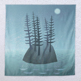 Tapiz Isla en el océano