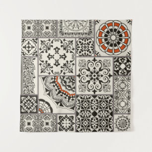 Tapiz Islam Arabic Majolica Tiles Patchwork
