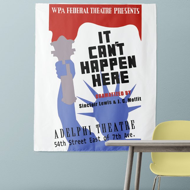 Tapiz It Can't Happen Here WPA Poster (Subido por el creador)