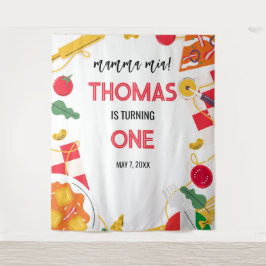 Tapiz Italian Birthday Party backdrop