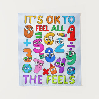Tapiz Its OK To Feel All The Feels Maths Poster for Kids