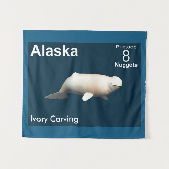 Tapiz Ivory Beluga - Postatario de Alaska (Anverso (horizontal))