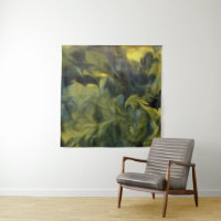 Jack Frost en arte abstracto amarillo y gris azul