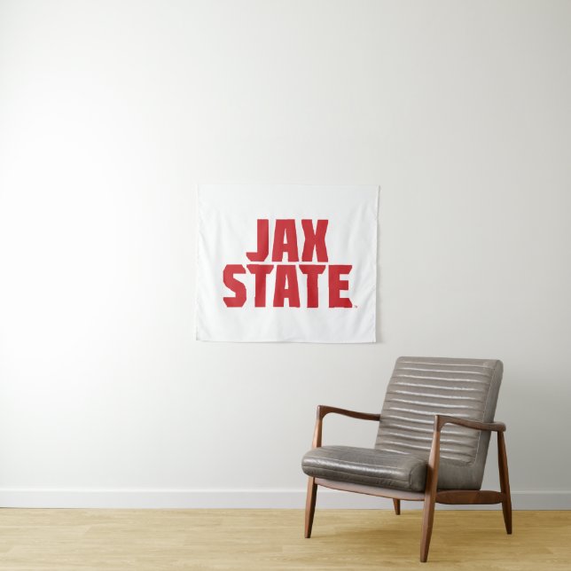 Tapiz Jacksonville State University JAX STATE Bold Red (In situ (horizontal))