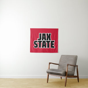 Tapiz Jacksonville State University JAX STATE Bold Texto