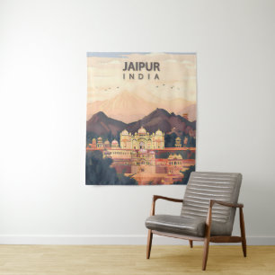 Tapiz Jaipur – La Ciudad Rosa Real de la India