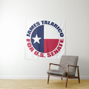 Tapiz James Talarico para el Senado de EE. UU. Bandera d