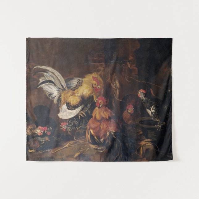 Tapiz Jan Fyt Cockfight (Anverso (horizontal))