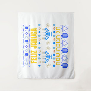 Tapiz Januca januka Janucia Janukia menorah Sameaj