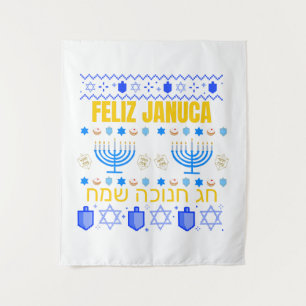Tapiz Januca januka Janucia Janukia menorah Sameaj