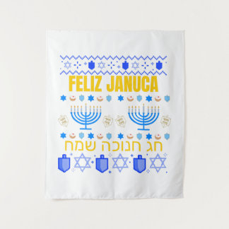 Tapiz Januca januka Janucia Janukia menorah Sameaj