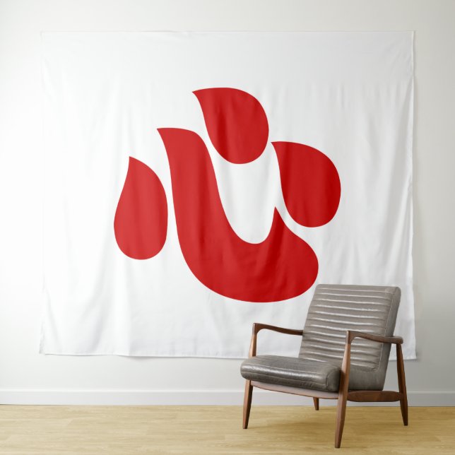 Tapiz Japanese Kanji Heart 【Shin/Kokoro】 心 (In situ (horizontal))