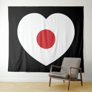 Tapiz Japón   Corazón de la bandera japonesa