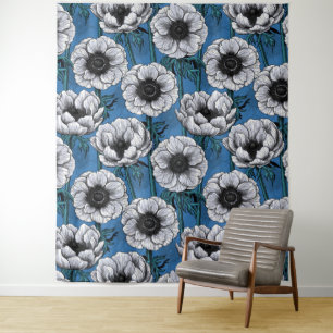 Tapiz Jardín anémico blanco