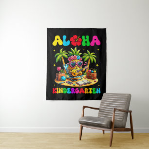Tapiz Jardín de infancia Aloha Piña Hawái Vuelta al cole