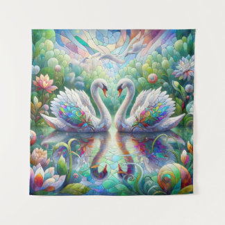 Tapiz Jardín encantado: Cisnes de Splendor