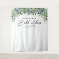 Jardinería boho suculentas marco dorado baby showe