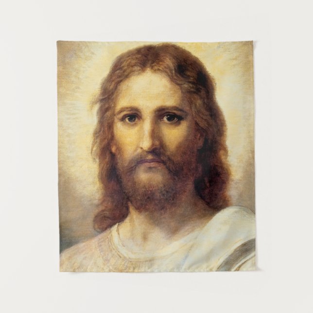Tapiz Jefe de Cristo por Heinrich Hofmann (Anverso)